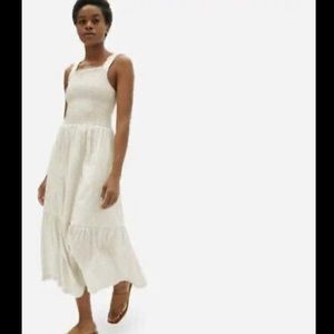 Everlane Smock dress beige floral